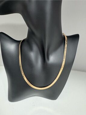 Gold Herringbone Chain Necklace - Women Jewelry